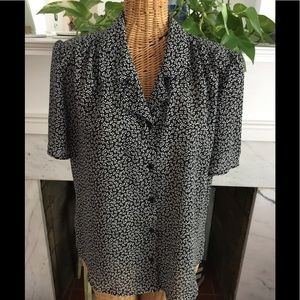 Vintage 80's Shapley Print Blouse 12